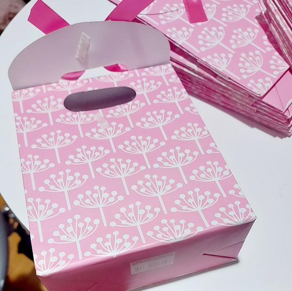 "Gift Bags" set of 18, 6.25" x 4.75" x 2.25" Pink Gift Bags For Small Gift Items - Picture 2 of 5